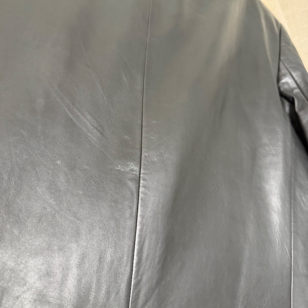 Hugo Boss Lambskin Leather Blazer Jacket Black Barney's New York Men's Size 42R - Picture 7 of 16